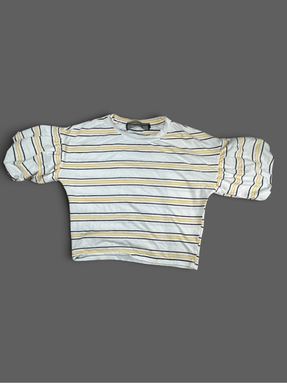 Striped Puff Sleeve Tee